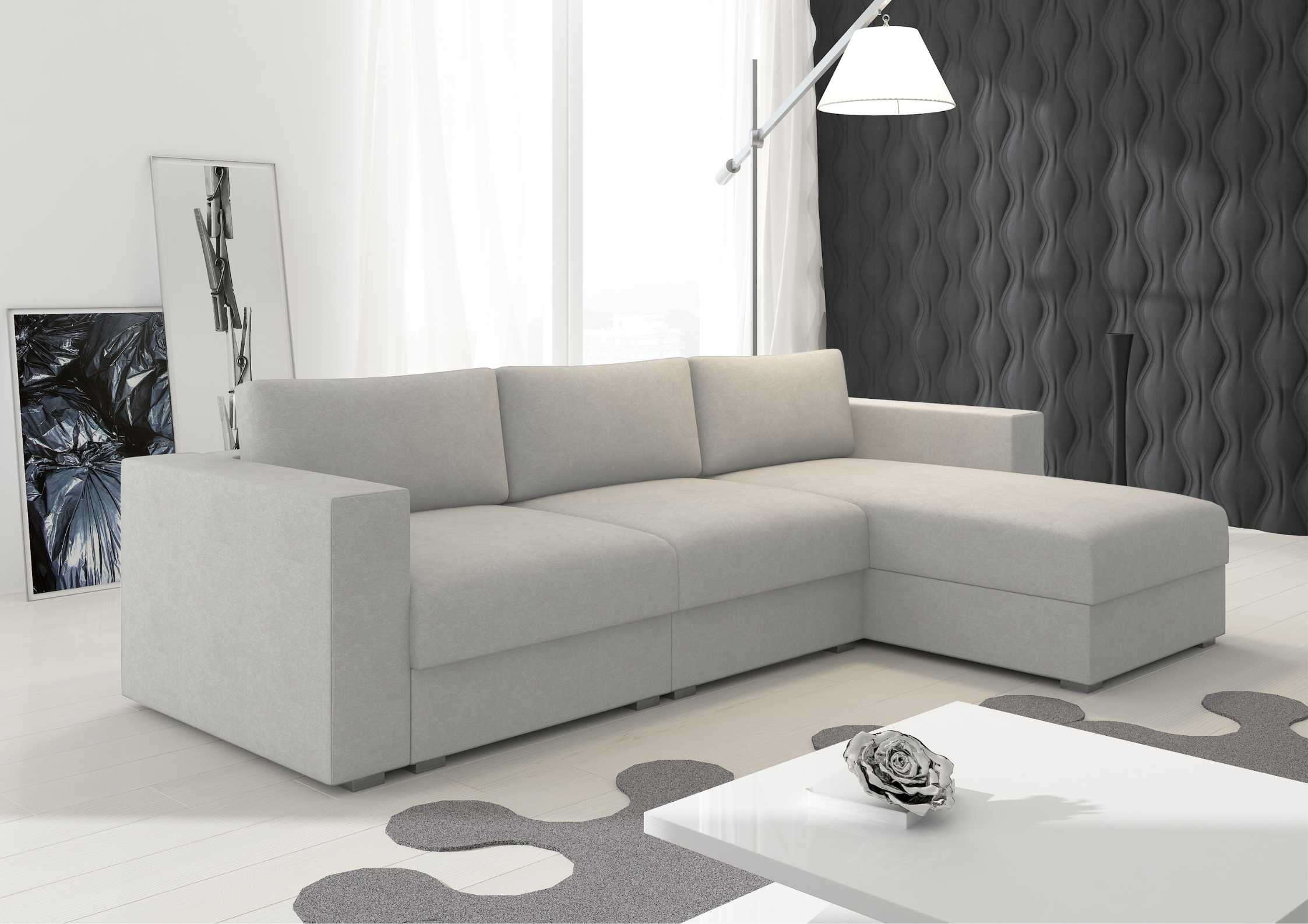 Modułowy narożnik w kolorze szarym